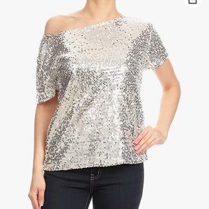 White sparkly women’s top